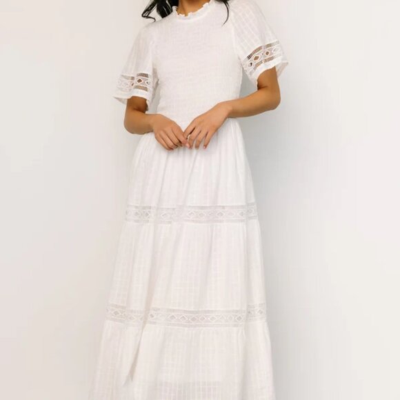 Baltic Born Loveland Geo White Lace Maxi Dress - Picture 6 of 6